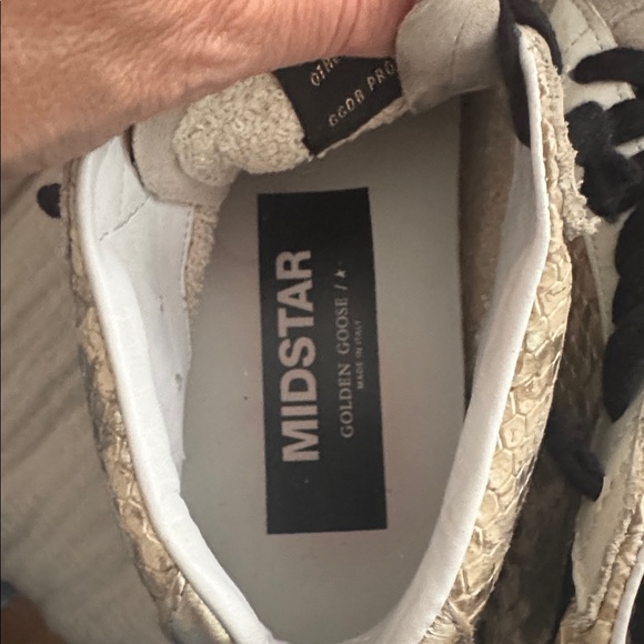 Golden Goose Beige and Black Sneakers - Picture 7 of 9